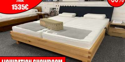 Lit Hasena 180x200 en hêtre massif noueux – Promotion -30%