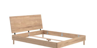 Lit double Forrest en chêne massif avec tête de lit – 160 × 200 cm