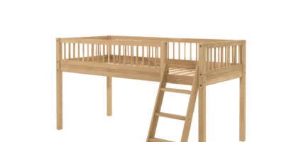 Lit mi-hauteur enfant Forrest en chêne massif – 90 × 200 cm