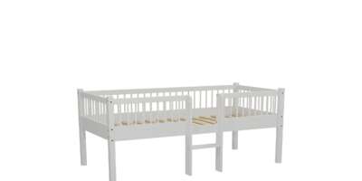 Lit mi-hauteur Forrest avec échelle 90 × 200 cm – Blanc