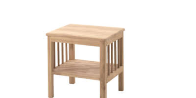 Table de chevet Forrest en chêne massif avec 2 étagères