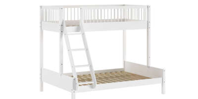 Lit superposé familial Forrest 140 × 200 + 90 × 200 cm – Blanc