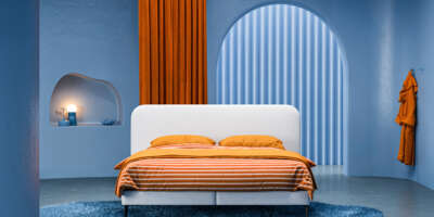 Boxspring fixe Revor Citybox au profil bas