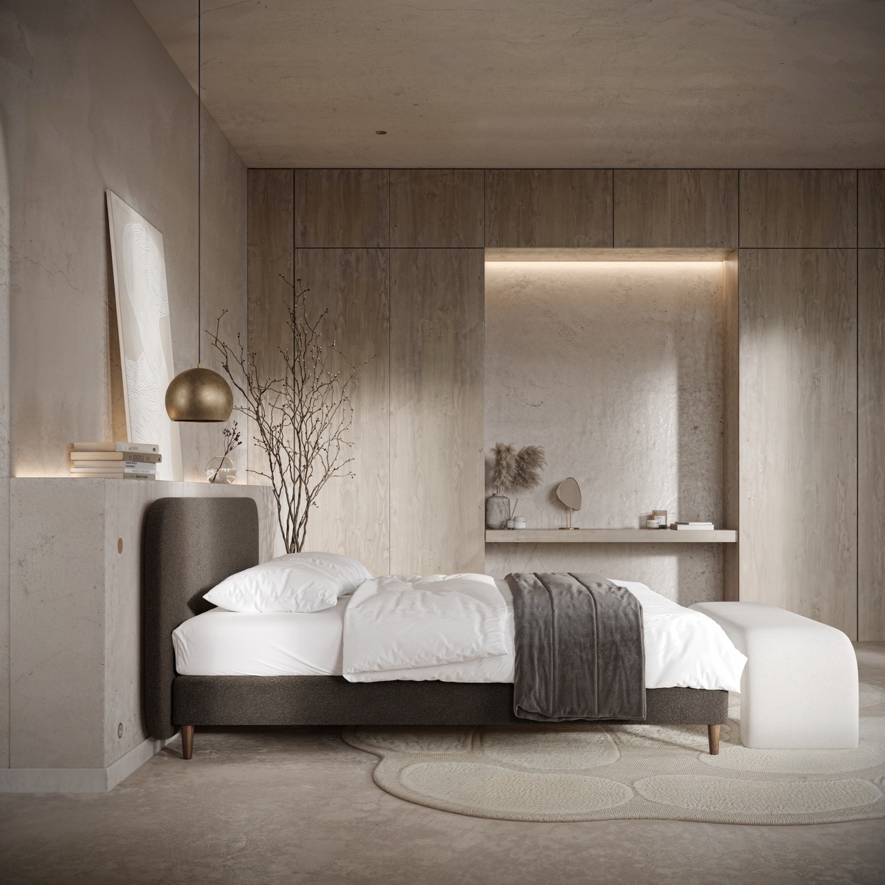 Boxspring fixe Revor Curve Box aux coins arrondis – Image 4