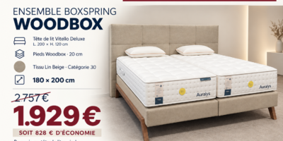 Boxspring Revor WoodBox 180x200 – Modèle d’exposition